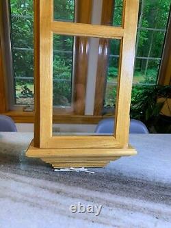 Oak Hardwood Wood Wooden Carved Glass Wall Hung Hanging Display Case Shadow Box