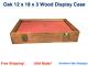 Oak Wood Display Case 12 X 18 X 3 For Arrowheads Knives Collectibles & More