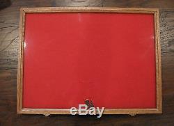 Oak Wood Display Case 18 x 24 x 3 for Arrowheads Knifes Collectibles & More