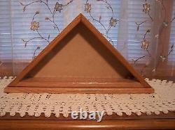 Oak Wood Flag Display Case 5 X 9.5 Ft. Flag Vet or Casket Flag Made USA