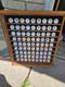 Oak Wood Golf Ball Display Case W / 81 Golf Balls 21 1/2 L X 25 1/2 High X 2 1/2