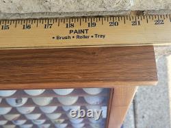 Oak Wood Golf Ball Display Case W / 81 Golf Balls 21 1/2 L x 25 1/2 High x 2 1/2