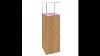 Oak Wood Lighted Pedestal Display Case With Acrylic Cover And Color Changing Led Lights