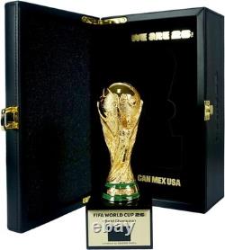 Official FIFA World Cup 2026 Trophy Replica Luxury Wood Display Case Limited Ed