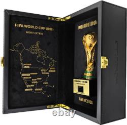 Official FIFA World Cup 2026 Trophy Replica Luxury Wood Display Case Limited Ed