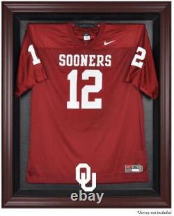 Oklahoma Sooners Mahogany Framed Logo Jersey Display Case Fanatics Authentic