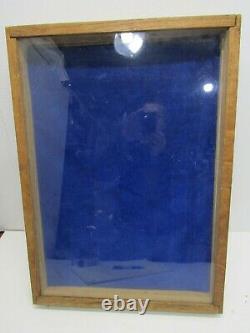 Old Wood-wooden Large Glass Jewelry Display Case