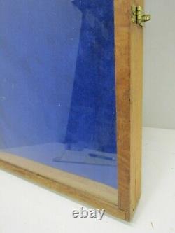 Old Wood-wooden Large Glass Jewelry Display Case