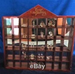 Orginal Swarovski Memories Wood Display Case with 21 Crystal Figurines