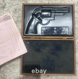 Orig Smith Wesson N frame Model 29 Wood Display Case Box with receipt