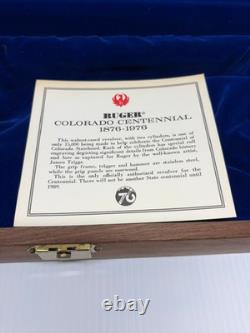 Original Ruger Single-Six 1976 Colorado Centennial Wood Display Case new in box