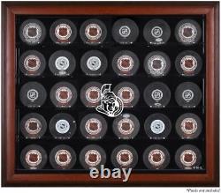 Ottawa Senators 30-Puck Mahogany Display Case Fanatics