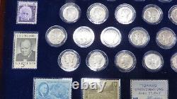 PCS Stamp Coin Complete Collection of Silver Mercury Dimes Wood display case set