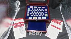 PCS Stamp Coin Complete Collection of Silver Mercury Dimes Wood display case set