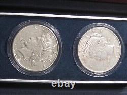 PCS Stamps & Coins 32 Silver Dollars Morgan/PEACE with Wood Box Display Case. #26