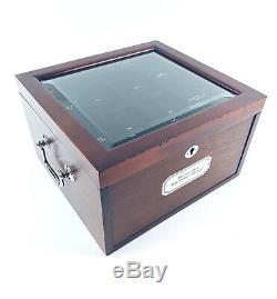 PCS Stamps & Coins Dated Coin Holder Locking Wood Display Case Box No Key