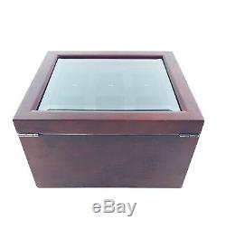 PCS Stamps & Coins Dated Coin Holder Locking Wood Display Case Box No Key