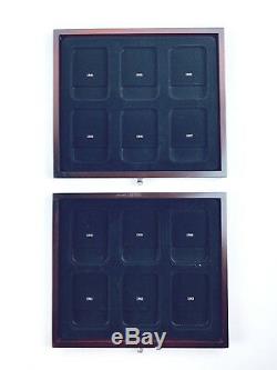 PCS Stamps & Coins Dated Coin Holder Locking Wood Display Case Box No Key