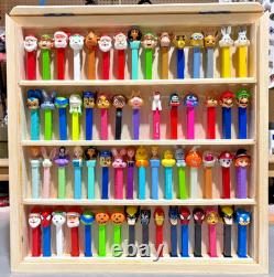 PEZ dispenser Display Case keep PEZ Dust FREE Wall hanging item Unfinished Wood