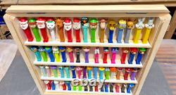 PEZ dispenser Display Case keep PEZ Dust FREE Wall hanging item Unfinished Wood