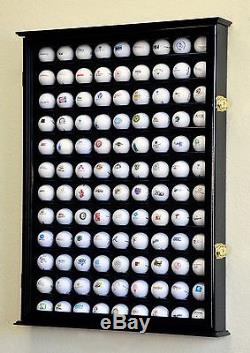 PGA 108 Golf Ball Display Case Cabinet Wall Rack Holder Box withDoor Lockable