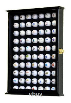 PGA 70 Golf Ball Display Case Cabinet Wall Rack Holder Door Frame Lockable