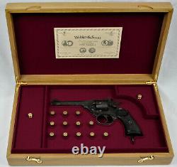 PISTOL GUN PRESENTATION CUSTOM DISPLAY CASE BOX for WEBLEY & SCOTT Mk IV cal. 38