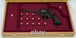 PISTOL GUN PRESENTATION CUSTOM DISPLAY CASE BOX for WEBLEY & SCOTT Mk IV cal. 38