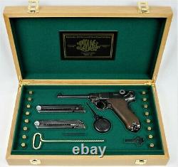 PISTOL PRESENTATION CUSTOM DISPLAY CASE BOX for LUGER P06 7,65mm 4 3/4 inch p08