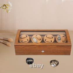 PU Wood Acrylic Automatic Watch Winder 8+9 Display Box, Watch Display Case