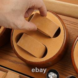 PU Wood Acrylic Automatic Watch Winder 8+9 Display Box, Watch Display Case