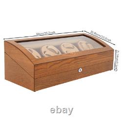 PU Wood Acrylic Automatic Watch Winder 8+9 Display Box, Watch Display Case