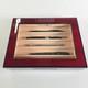 Paradise Pen Teak Wood 5-pen Display Case Chest Suede Lined Box