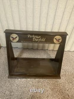 Parker Pen Lucky Curve Display Case W Tanager Old Vintage 1920s Wood Case