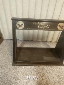Parker Pen Lucky Curve Display Case W Tanager Old Vintage 1920s Wood Case