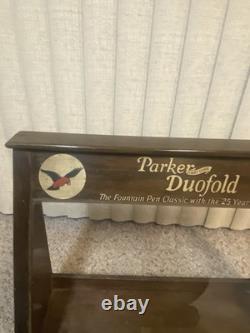 Parker Pen Lucky Curve Display Case W Tanager Old Vintage 1920s Wood Case