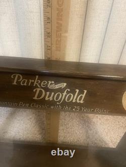 Parker Pen Lucky Curve Display Case W Tanager Old Vintage 1920s Wood Case