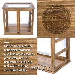 Pastry Display Case 3 Tier Acacia Wood Bakery Bread Box Acrylic Cookie Retail
