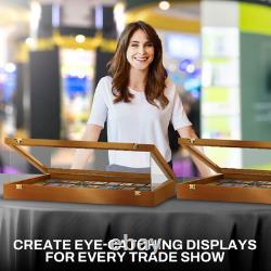 Pastry Display Case Cookie Bakery Cupcake Food 36 x 24 USA Walnut Wood Show Box