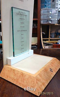Patek Philippe Watch Store Artifacts Display WindowithCase Luxury in Maple Wood LN