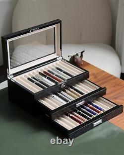 Pen Display Case with 36 Pen Slots, Fountain Pen Case, Wood Pen Storage Organ