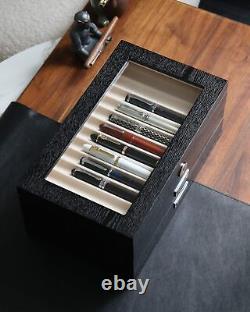 Pen Display Case with 36 Pen Slots, Fountain Pen Case, Wood Pen Storage Organ