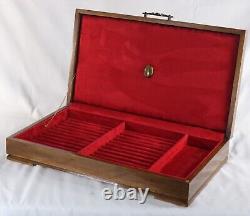 Pen Storage 944 Custom Built Interior Solid Mahogany Display Chest Vintage USA