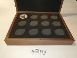Perth Mint Lunar Series 3 bespoke Solid walnut display case 1oz silver 9999