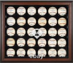 Phillies Logo Brown Framed 30-Ball Display Case