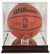 Phoenix Suns Mahogany Team Logo Basketball Display Case-fanatics