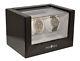 Piano Black Dual Double 2 Watch Winder Storage Wood Display Case By Pangaea D280