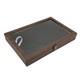 Pin Display Case Large Black Pu Leather Dustproof Glass Widely Used Dis