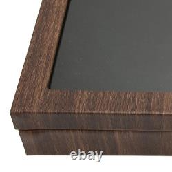 Pin Display Case Large Black PU Leather Dustproof Glass Widely Used Dis