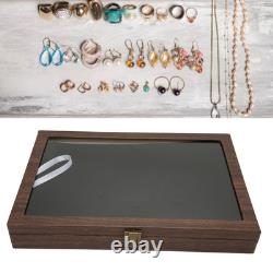 Pin Display Case Large Black PU Leather Dustproof Glass Widely Used Dis